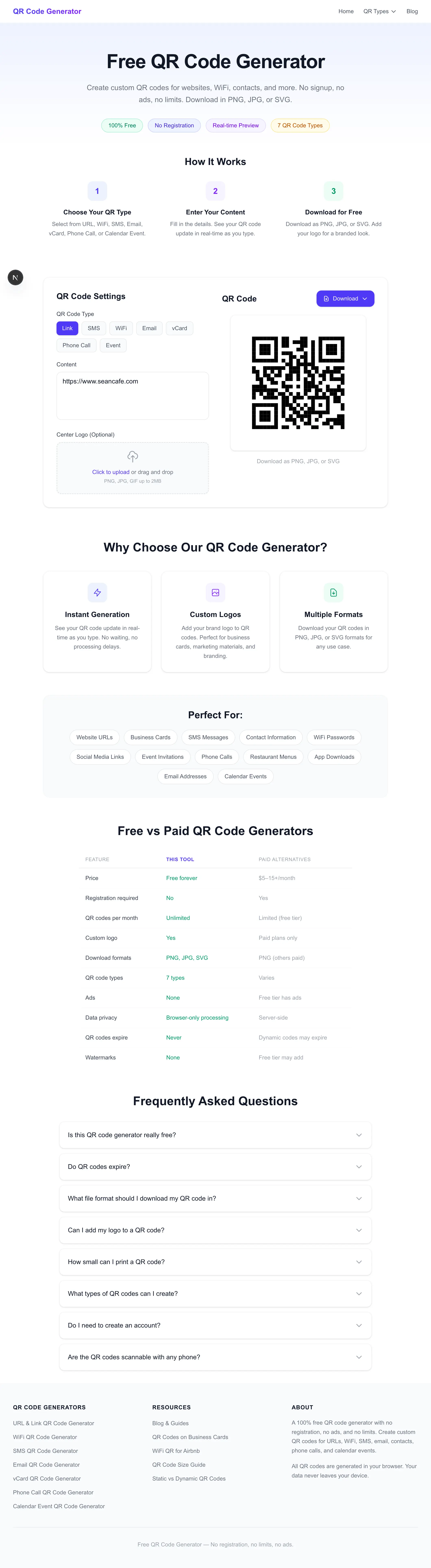 Free QR Code Generator